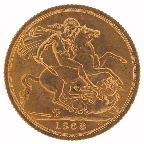 254 - Elizabeth II 1968 gold sovereign - this lot is sold without buyer’s premium, the hammer price is the... 