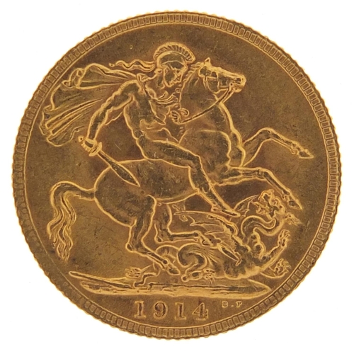 255 - George V 1914 gold sovereign - this lot is sold without buyer’s premium, the hammer price is the pri... 