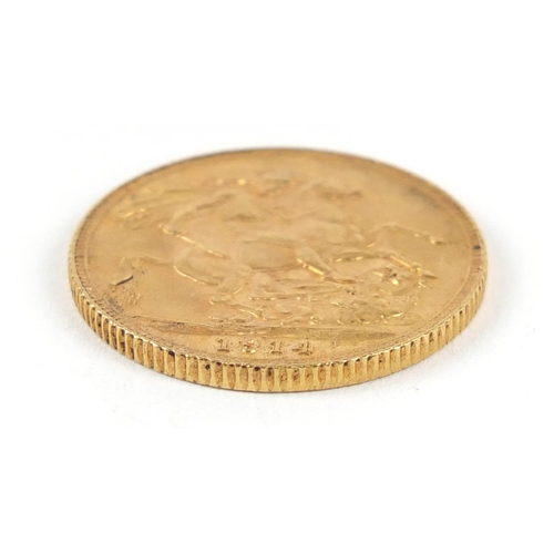 265 - George V 1914 gold sovereign - this lot is sold without buyer’s premium, the hammer price is the pri... 