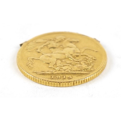 267 - George V 1914 gold sovereign - this lot is sold without buyer’s premium, the hammer price is the pri... 