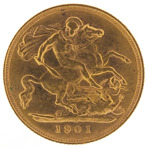 268 - Queen Victoria 1901 gold half sovereign - this lot is sold without buyer’s premium, the hammer price... 