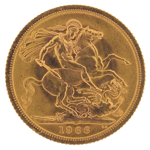 269 - Elizabeth II 1966 gold sovereign - this lot is sold without buyer’s premium, the hammer price is the... 