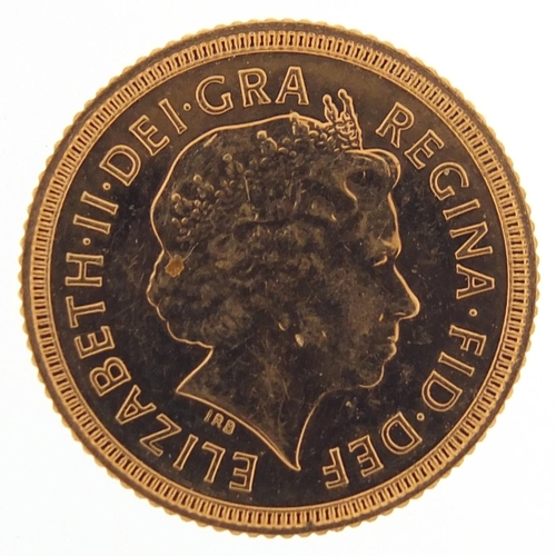 272 - Elizabeth II 2000 gold half sovereign - this lot is sold without buyer’s premium, the hammer price i... 