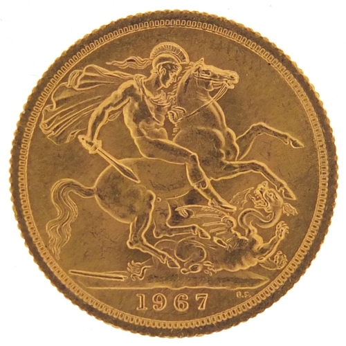 275 - Elizabeth II 1967 gold sovereign - this lot is sold without buyer’s premium, the hammer price is the... 