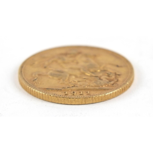 289 - George V 1911 gold sovereign - this lot is sold without buyer’s premium, the hammer price is the pri... 