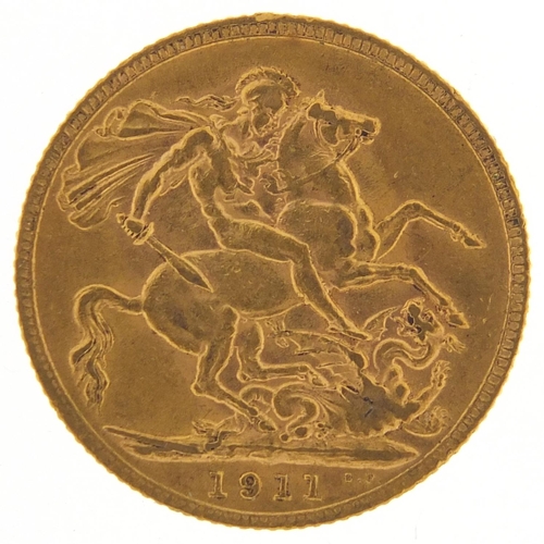 294 - George V 1911 gold sovereign - this lot is sold without buyer’s premium, the hammer price is the pri... 