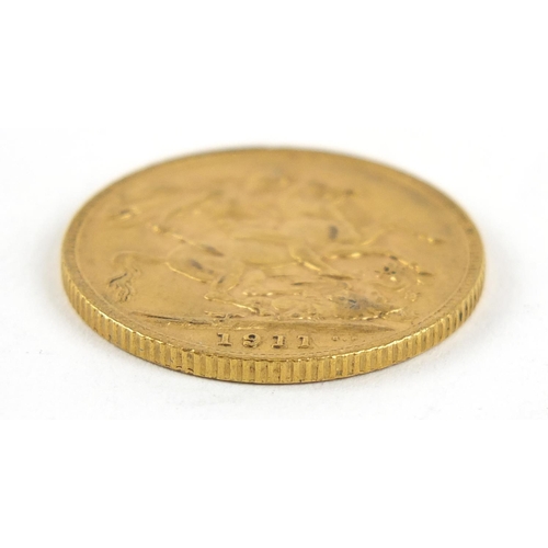 294 - George V 1911 gold sovereign - this lot is sold without buyer’s premium, the hammer price is the pri... 