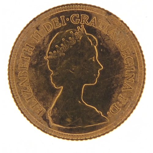 295 - Elizabeth II 1982 gold half sovereign - this lot is sold without buyer’s premium, the hammer price i... 