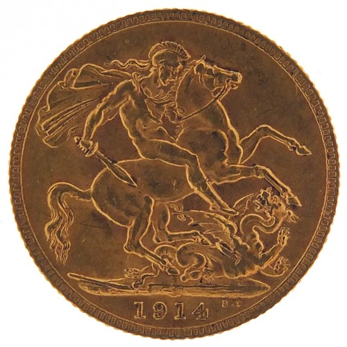 296 - George V 1914 gold sovereign - this lot is sold without buyer’s premium, the hammer price is the pri... 