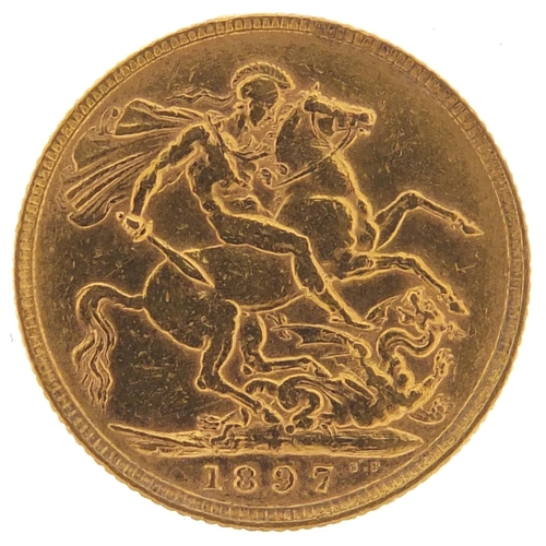 297 - Queen Victoria 1897 gold sovereign, Melbourne mint - this lot is sold without buyer’s premium, the h... 