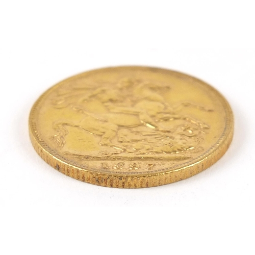 297 - Queen Victoria 1897 gold sovereign, Melbourne mint - this lot is sold without buyer’s premium, the h... 