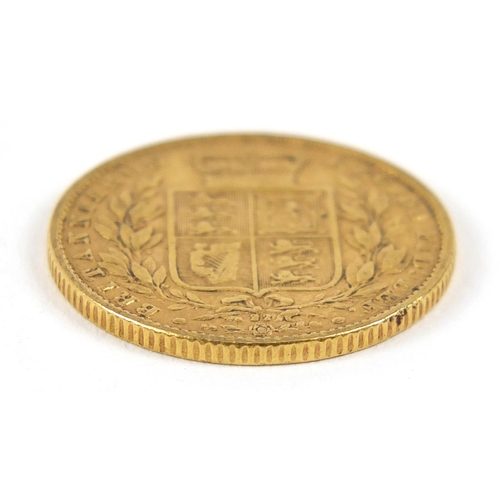 172 - Victoria Young Head 1866 shield back gold sovereign - this lot is sold without buyer’s premium, the ... 