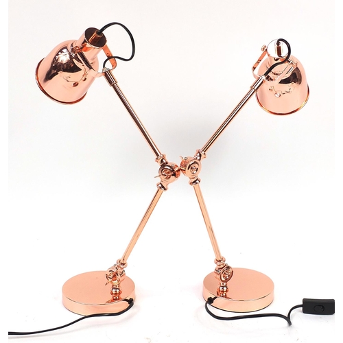 1166 - Pair of retro Anglepoise design table lamps