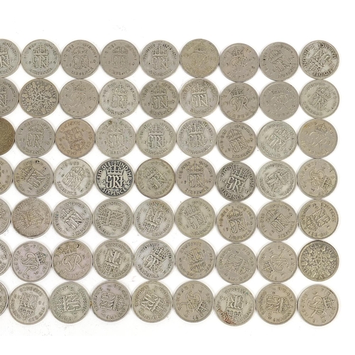 881 - British pre decimal sixpences including pre 1947, 265g