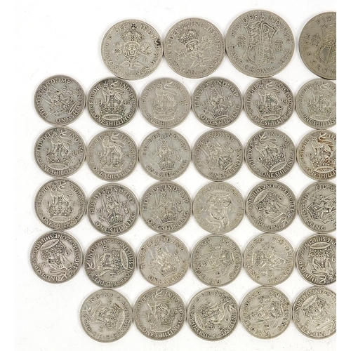 882 - British pre 1947 coinage including shillings and half crown, 298g