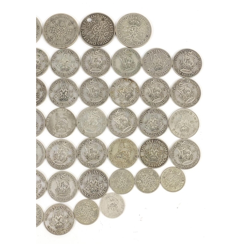 886 - British pre 1947 coinage including shillings and sixpences, 301g