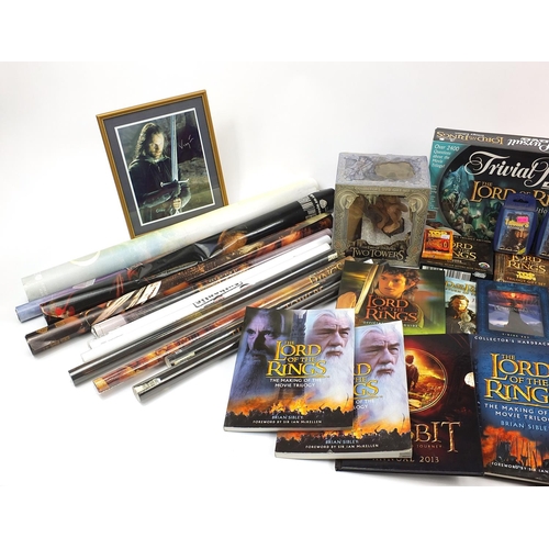 1772 - Collection of Lord of the Rings collectables including card games, Collector's DVD gift set, tee shi... 