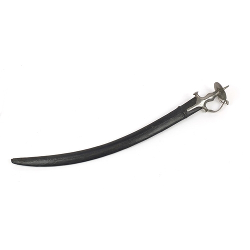 405 - Indian Tulwar sword with scabbard, 90cm in length