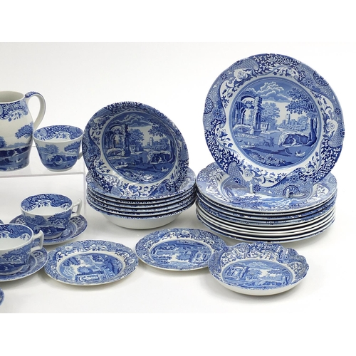 1179 - Copeland Spode Italian pattern including teapot, plates, bowls and cups with saucers, the largest 26... 