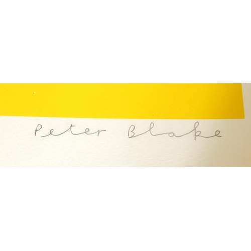 248 - Peter Blake - Summer Days, pencil signed screen print, limited edition 129/175, unframed, 110cm x 62... 