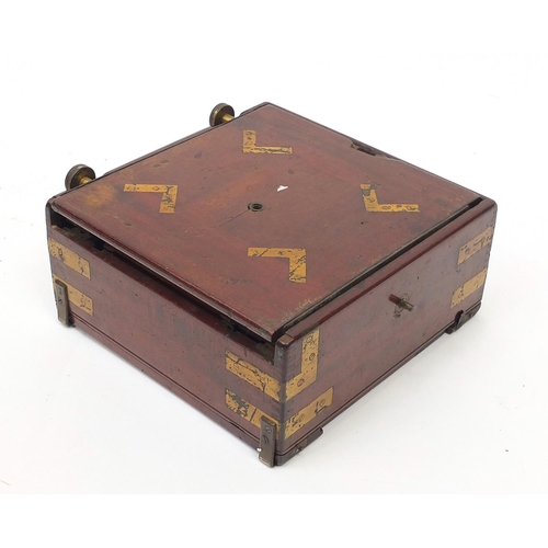 1160 - Victorian mahogany plate camera with plates and Beck symmetrical lens, the camera 17cm high