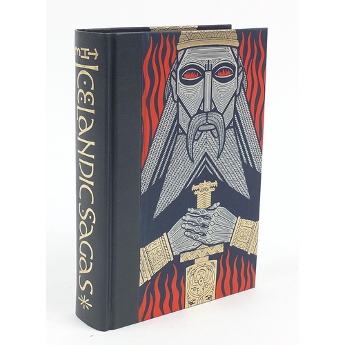 1094 - Folio Society hardback book with slip case, The Icelandic Sagas