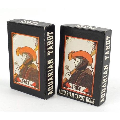 1005 - Two vintage Aquarian tarot card decks by David Palladini published and printed by Morgan Press