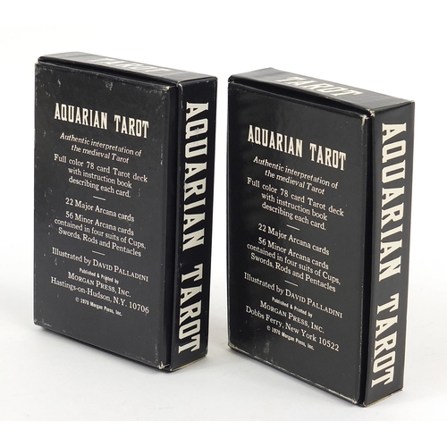 1005 - Two vintage Aquarian tarot card decks by David Palladini published and printed by Morgan Press