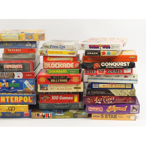 1226 - Vintage and later board games including the Action Man Game, Conquest, Interpol, Guess Who, Law & Or... 