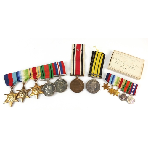 430 - British military World War II medals including an Elizabeth II Africa General Service medal with Ken... 