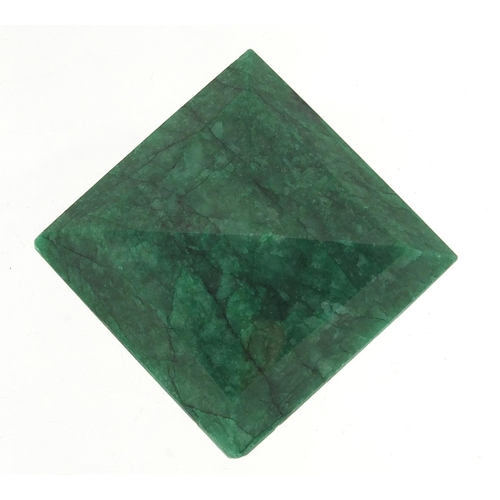 686 - Square cut emerald with certificate, approximately 142.0 carat