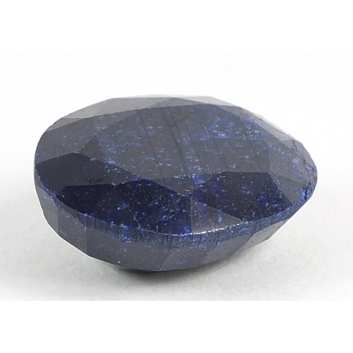 1090 - Blue sapphire gemstone with certificate, approximately 56.2 carat