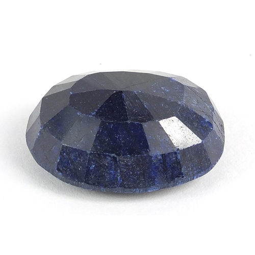 1090 - Blue sapphire gemstone with certificate, approximately 56.2 carat