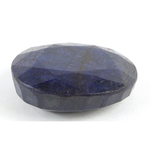 1139 - Blue sapphire gemstone with certificate, approximately 546.0 carat