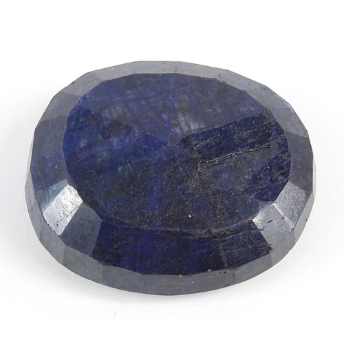 1139 - Blue sapphire gemstone with certificate, approximately 546.0 carat