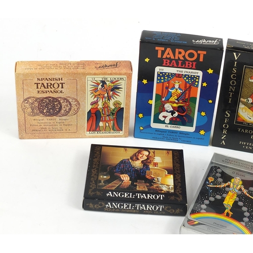 1025 - Six fortune telling tarot card decks including Sternenmädchens Wahrsagespiel Tarot, Angel Tarot, Vis... 