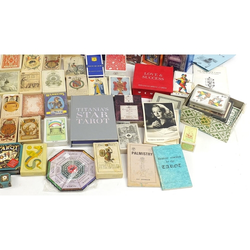 1070 - Large collection of vintage and later spiritual cards and decks, some with boxes