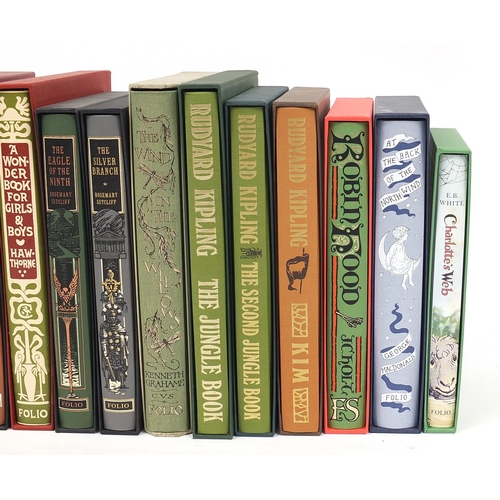 1119 - Twelve Folio Society children's hardback books comprising The Silver Branch and The Eagle of the Nin... 