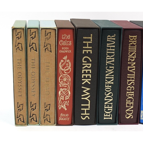 1109 - Eleven Folio Society hardback books with slip cases comprising The Pharaohs volumes one and two, The... 