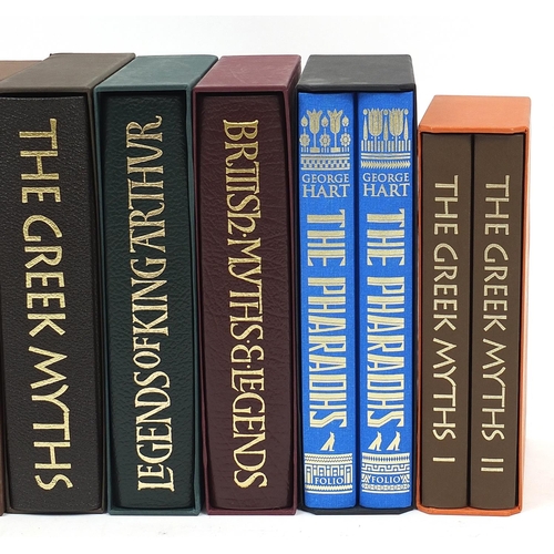 1109 - Eleven Folio Society hardback books with slip cases comprising The Pharaohs volumes one and two, The... 