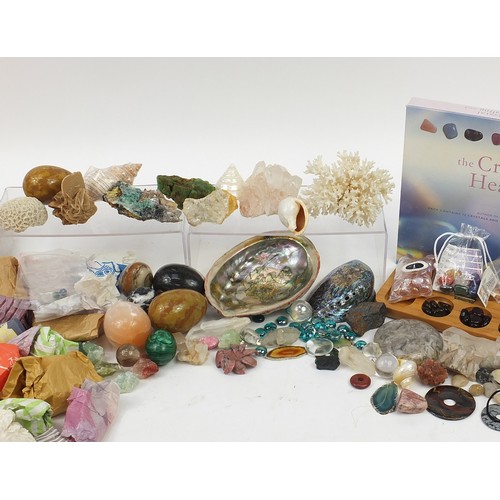 1080 - Large collection of hardstones, healing crystals and seashells