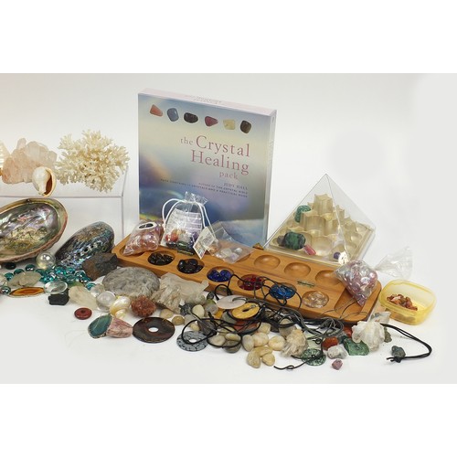 1080 - Large collection of hardstones, healing crystals and seashells