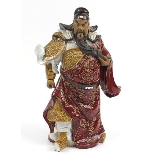 1918 - Large Chinese pottery figure of a warrior, 54.5cm high