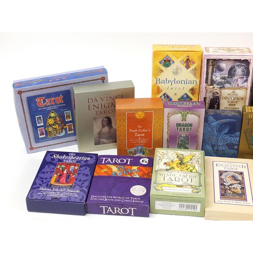 1067 - Twenty one tarot card deck and book sets including The Gilded Tarot and The Ancient Egyptian Tarot