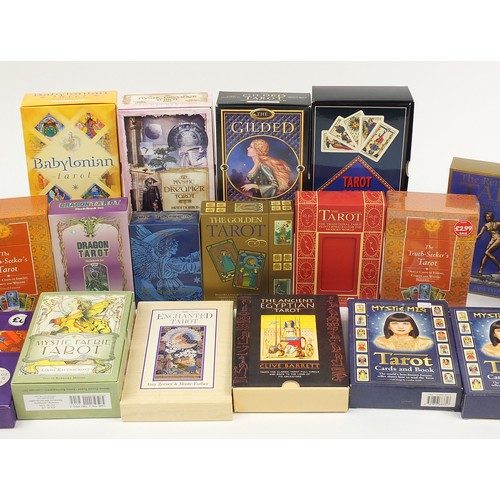 1067 - Twenty one tarot card deck and book sets including The Gilded Tarot and The Ancient Egyptian Tarot