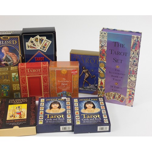 1067 - Twenty one tarot card deck and book sets including The Gilded Tarot and The Ancient Egyptian Tarot