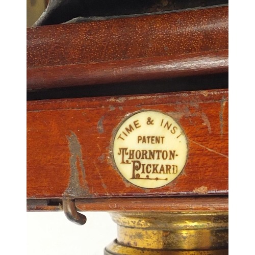 1161 - Victorian mahogany Thornton-Pickard plate camera,  the camera 18cm high