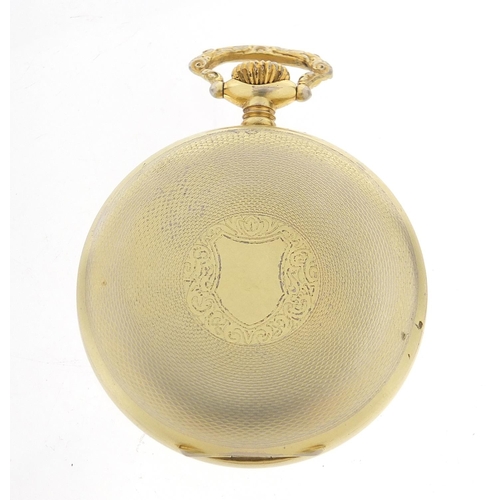 50 - Hebdomas Limit, eight day pocket watch with enamelled dial, 50mm in diameter