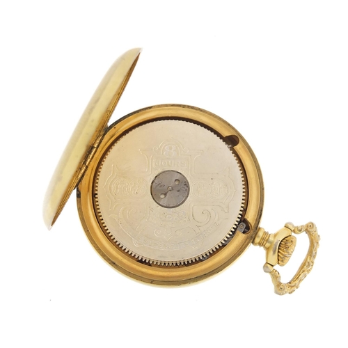 50 - Hebdomas Limit, eight day pocket watch with enamelled dial, 50mm in diameter