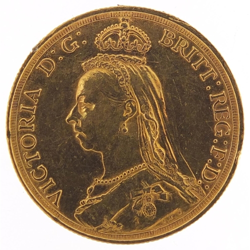 575 - Queen Victoria Jubilee Head 1887 gold double sovereign - this lot is sold without buyer’s premium, t... 